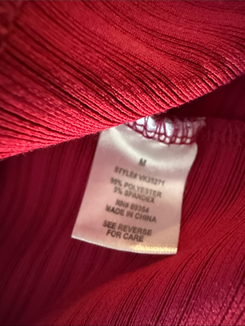 Adrienne Vittadini Pleated Knit Crewneck Sweater Size M | Raspberry | Balloon Sl - Picture 6 of 8